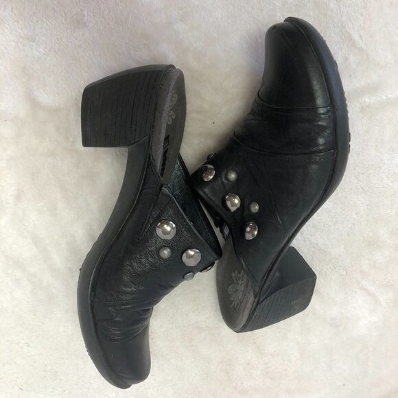 Romika Black Leather Mule Clogs Size 37 (6.5) - Picture 9 of 12